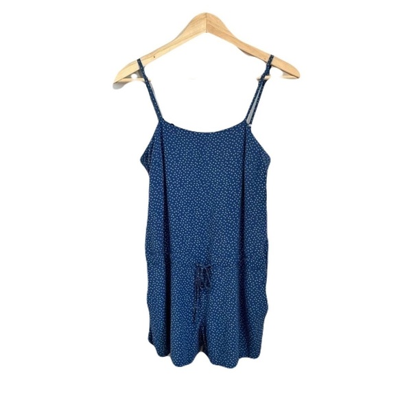 Levi's Pants - Levi’s Blue Polka Dot Tie Waist Romper